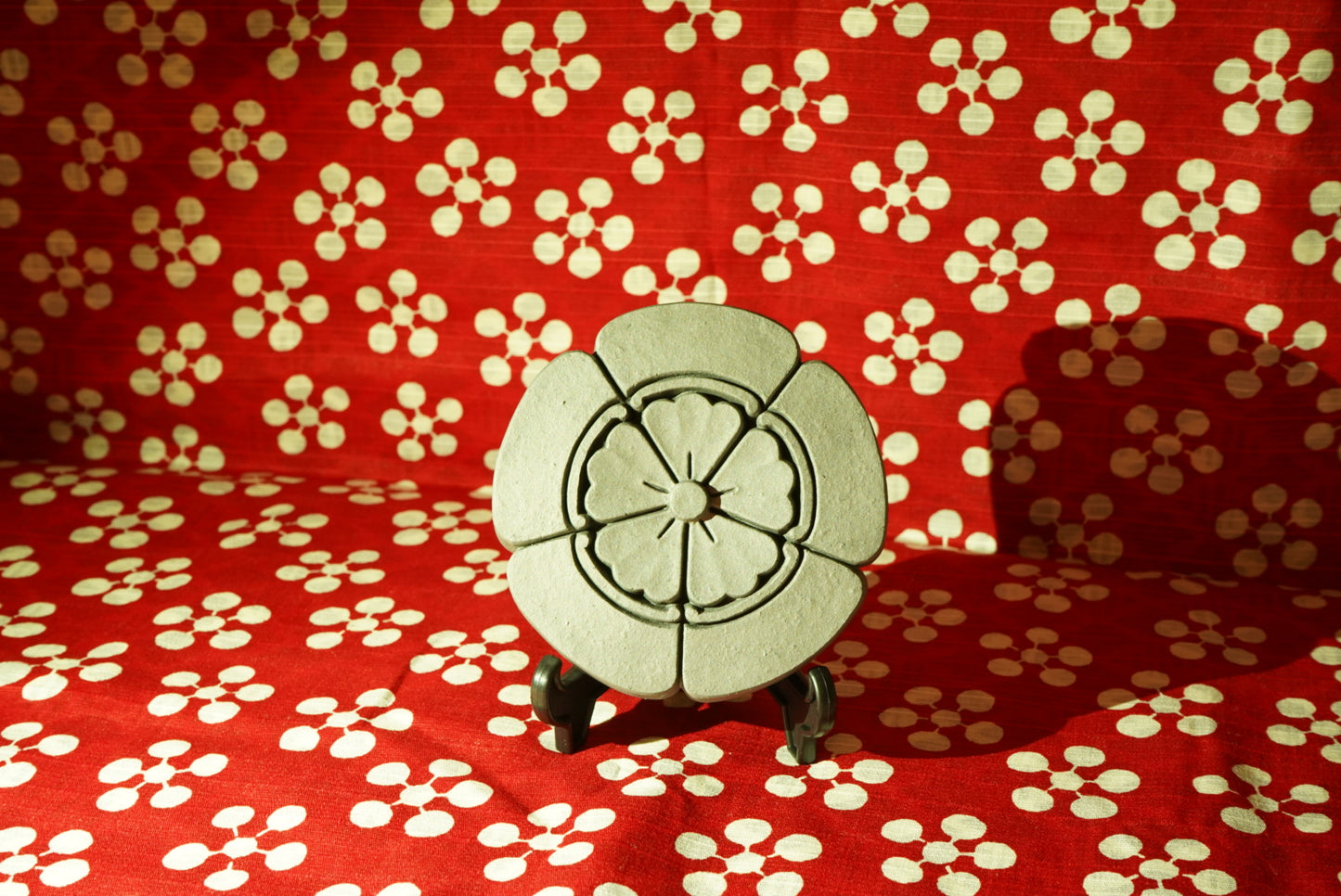 Japanese SAMURAI family crest room ornament 織田 odamokkou2