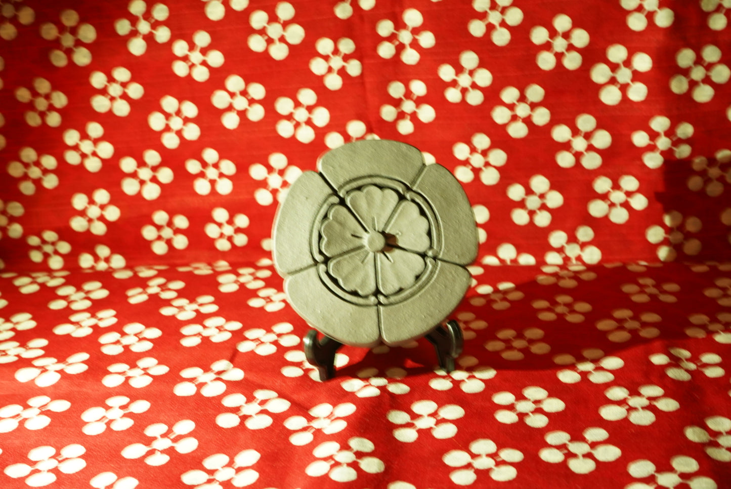 Japanese SAMURAI family crest room ornament 織田 odamokkou2