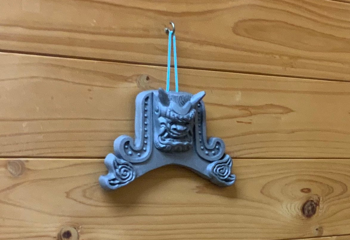 Japanese onigawara roof tile
