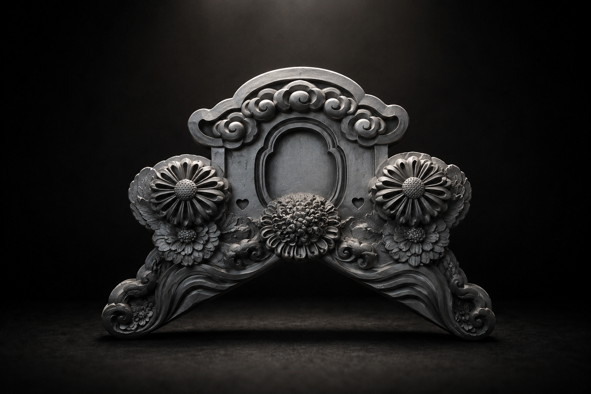 Japanese onigawara roof tile