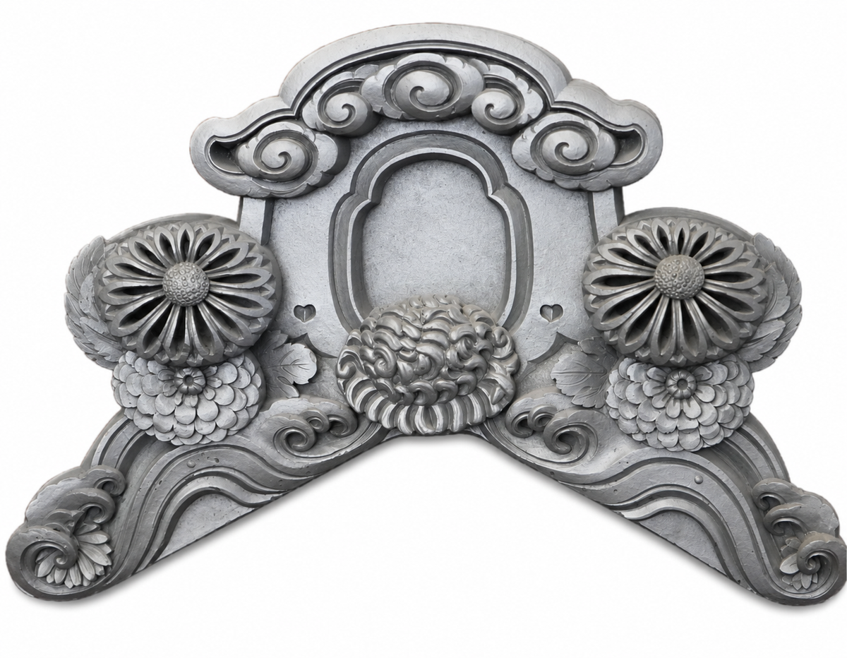 Japanese onigawara roof tile