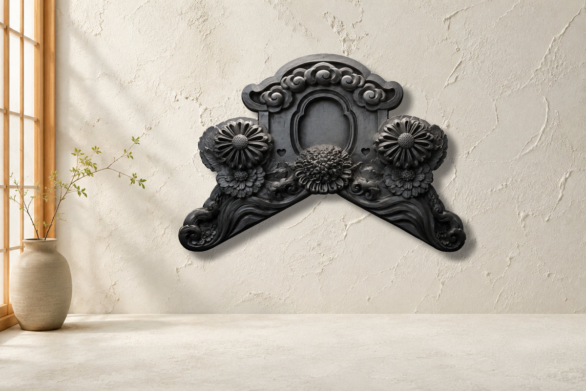 Japanese onigawara roof tile