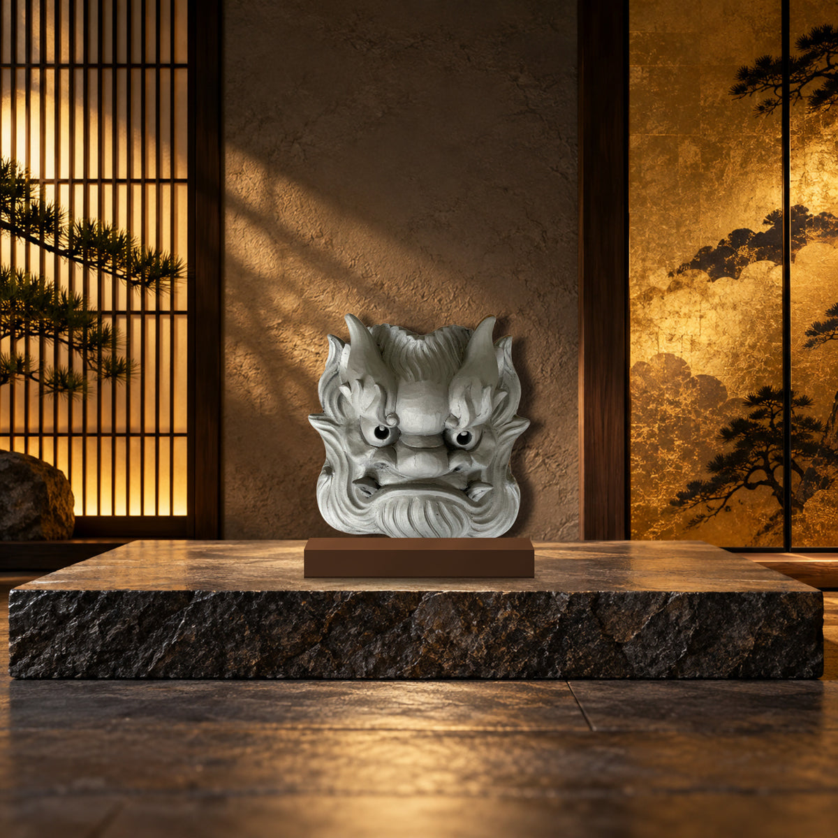 Japanese onigawara roof tile