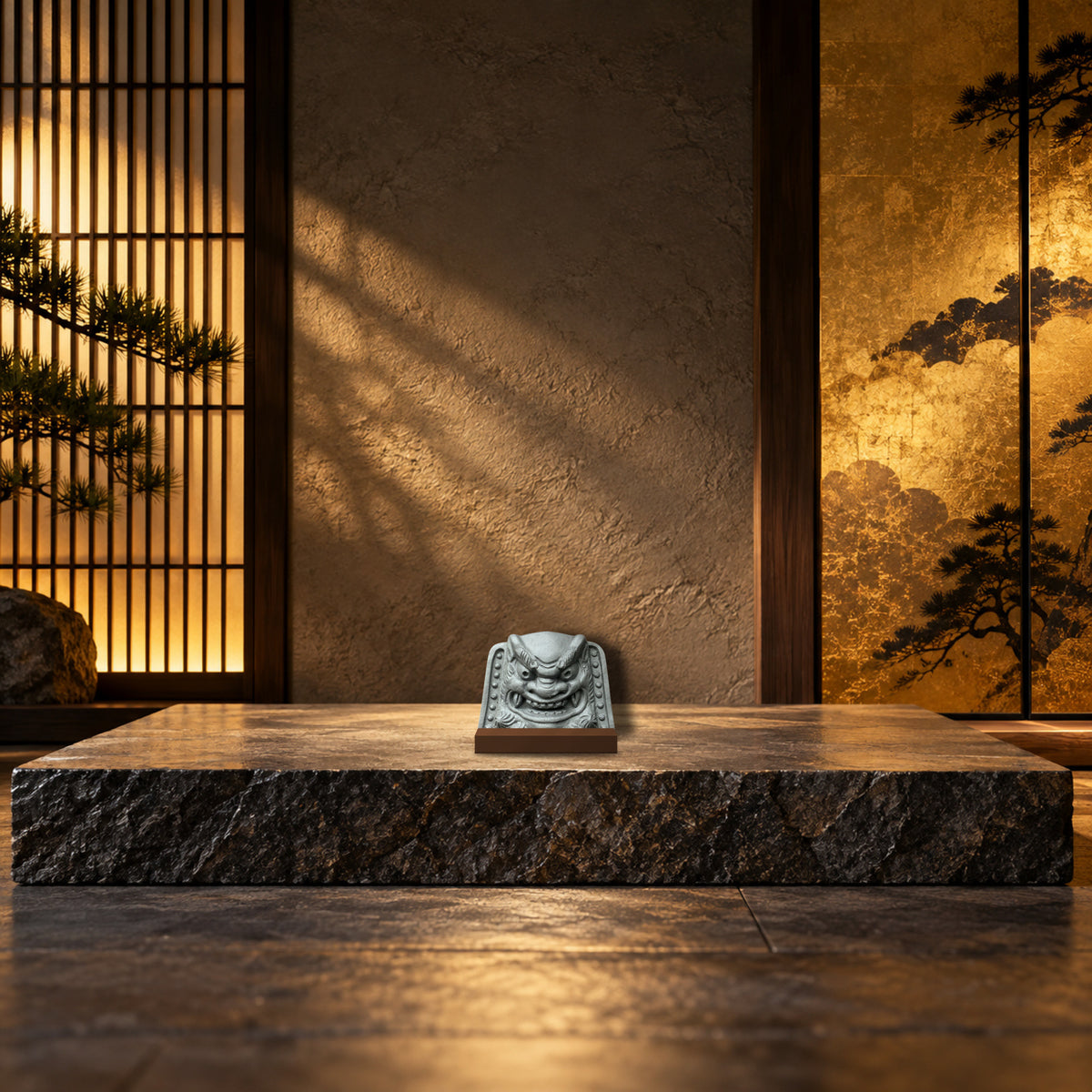 Japanese onigawara oni figurine