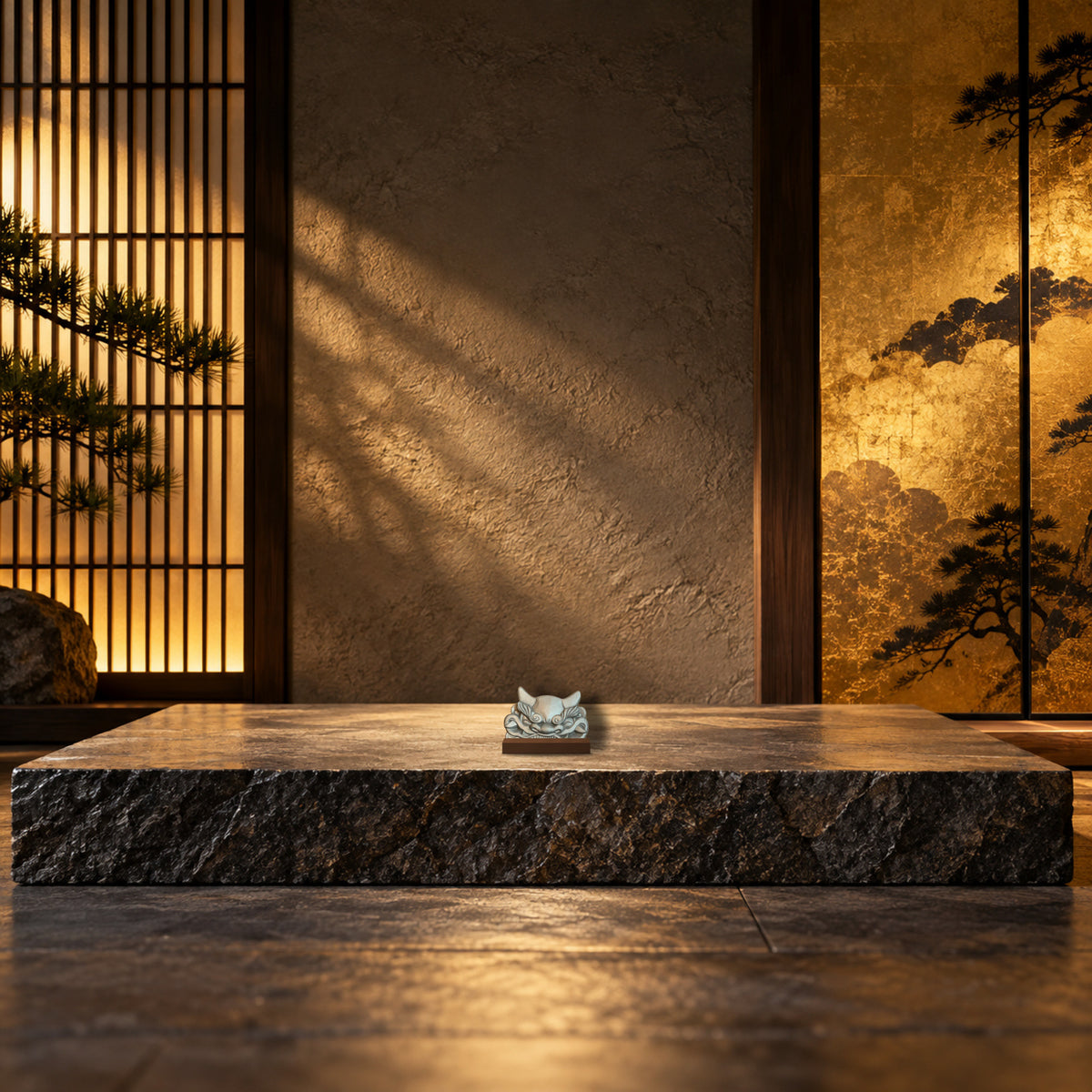 Japanese onigawara roof tile