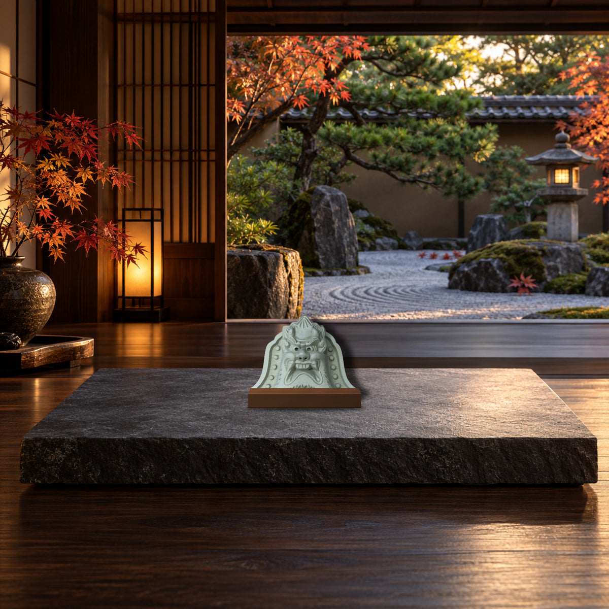 Japanese onigawara oni figurine