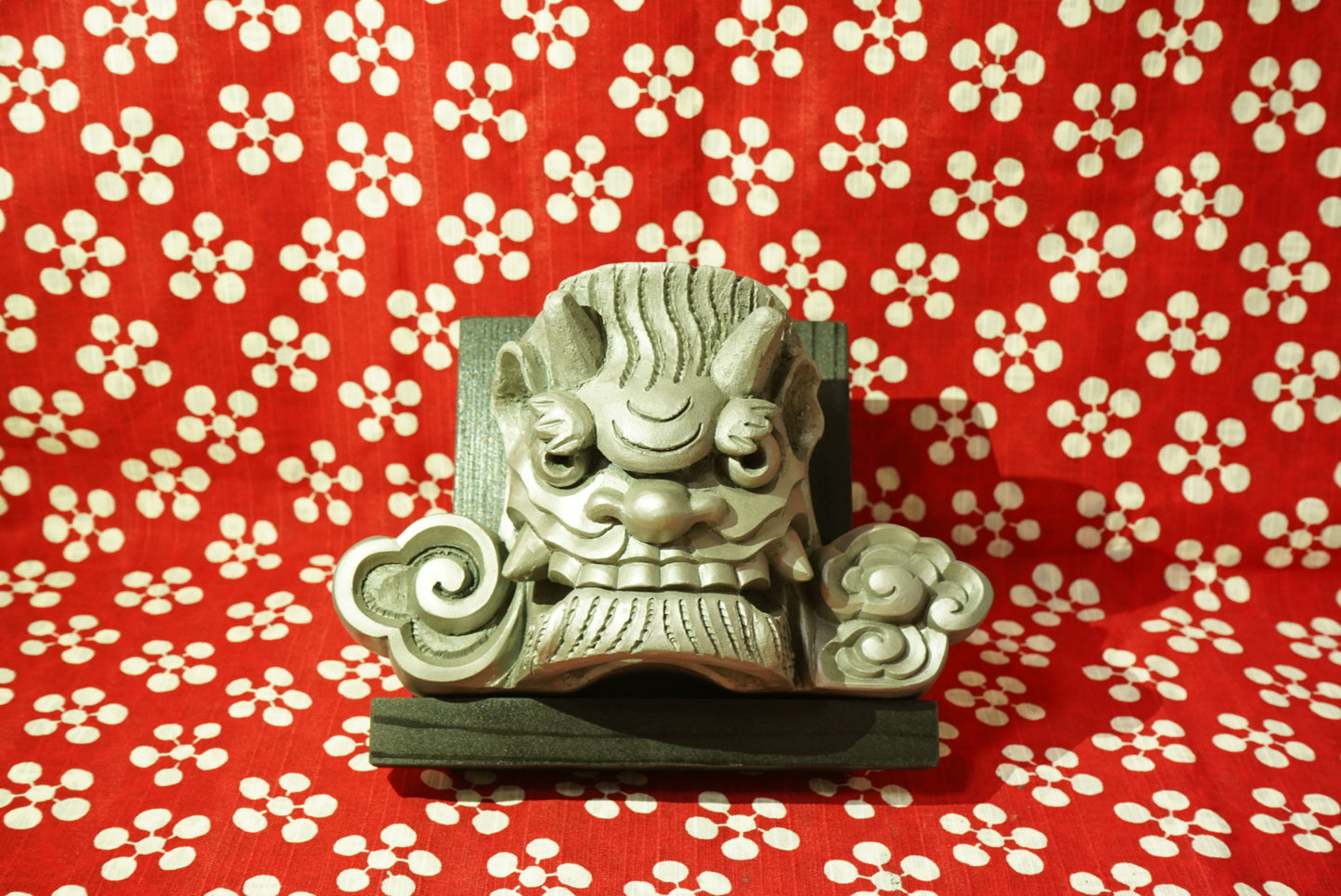 Japanese craftman make interior art Oni