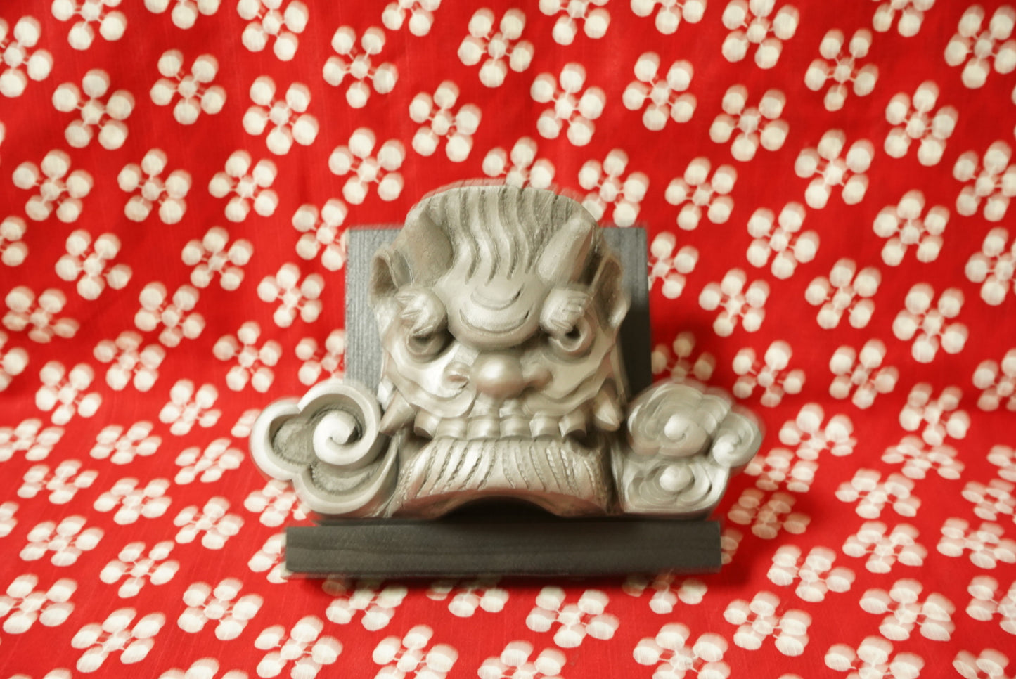 Japanese craftman make interior art Oni