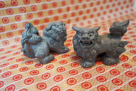 Guardian IBUSHI shisa lion ornament set